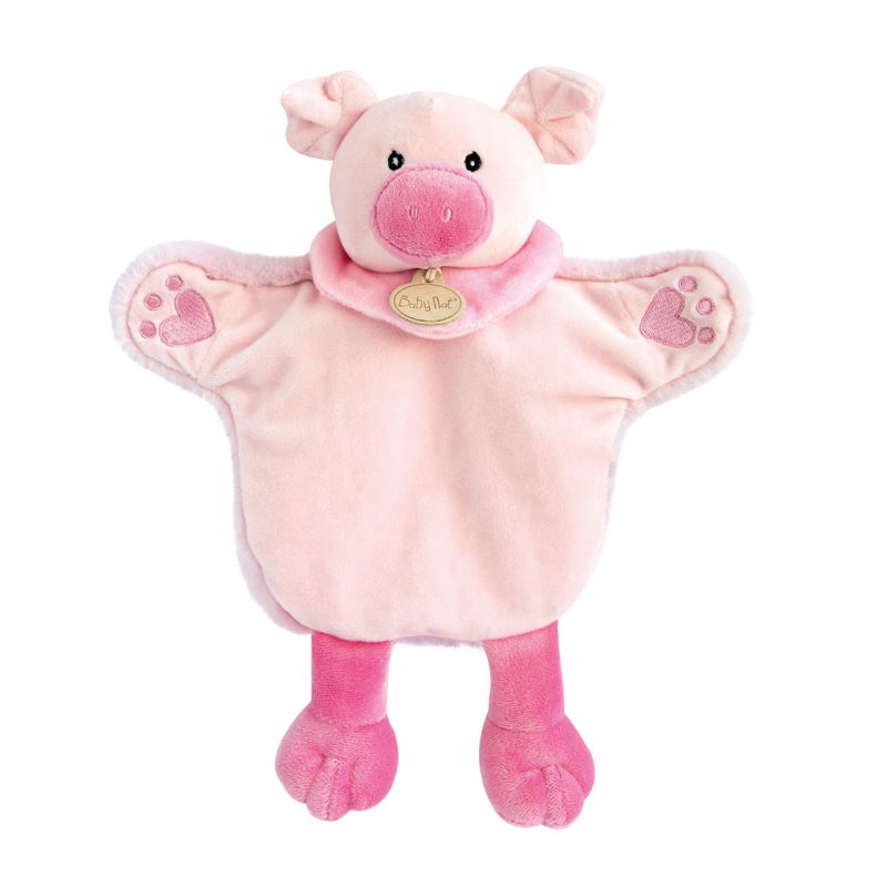  - handpuppet farm pig pink 25 cm 